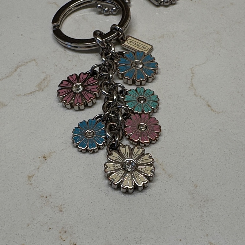 Coach Floral Bag Charm/Key Fob - Picture 3 of 7